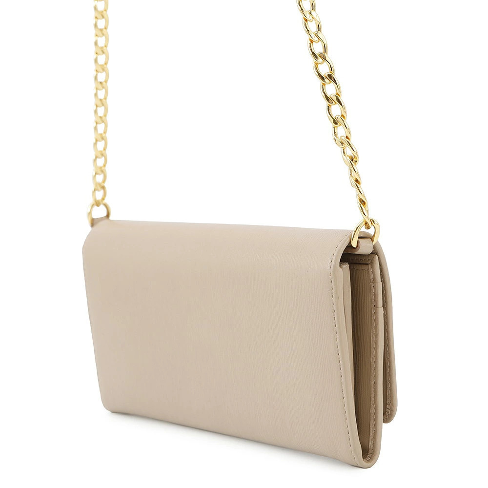 Prada Wallet Chain Vitello Move Leather Black